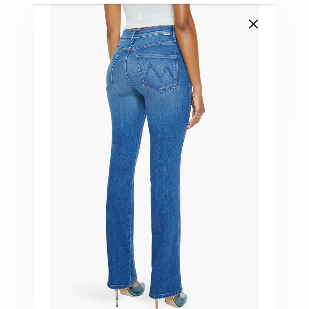 MOTHER Blue Flare High-Rise Jeans